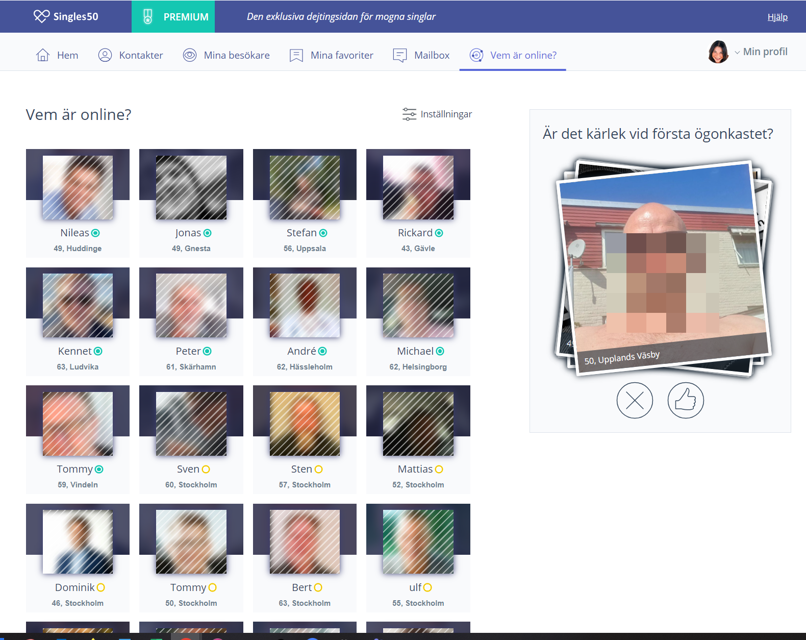 Singles50 Vem är online?
